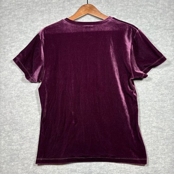 Vtg Tweety Velvet T-Shirt Tee Sz‎ L Warner Bros.Womens Purple - Picture 4 of 5